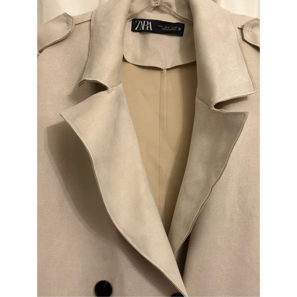 NWT - Zara Medium Faux Suede Vest Jacket- - Picture 4 of 16